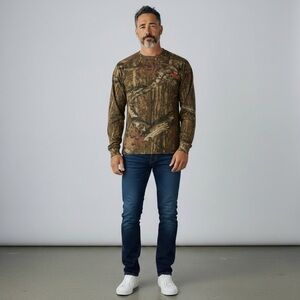 VTG Y2K‎ Mossy Oak Men’s Camo T-Shirt  XXL Break-Up Infinity Pattern Hunting